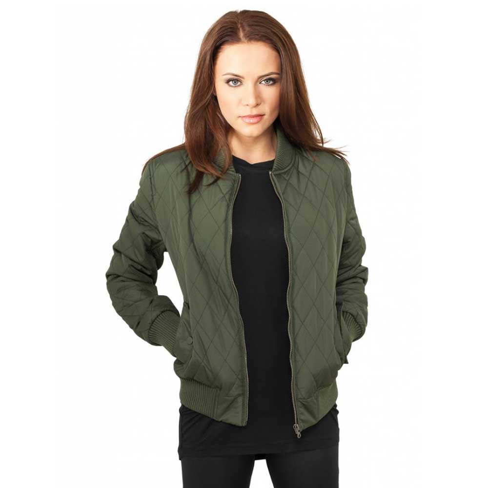 Urban Classics - Diamond Quilt Nylon Veste - Vert